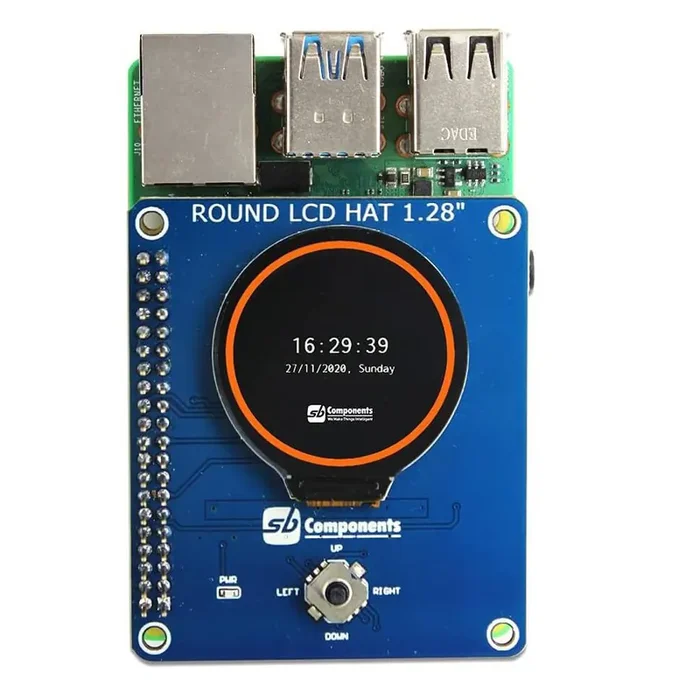 1.28 inch Display Round LCD HAT for Raspberry Pi