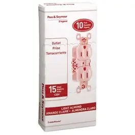 10-Pack 15-Amp 125-Volt Duplex Receptacle Grounding Outlet, Almond