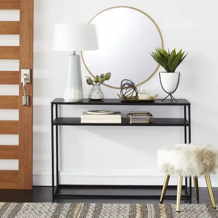 19.5″x4.5″ Dipped Ceramic Large Lamp Base Blue/White – Threshold™ Cone Shape, No Assembly Required