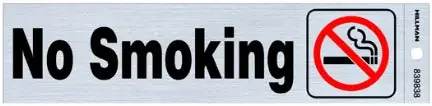 2 X 8 BLACK AND RED NOSMOKING SGN
