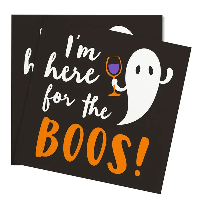20 Count Here for the Boos Beverage Napkins Set of 2