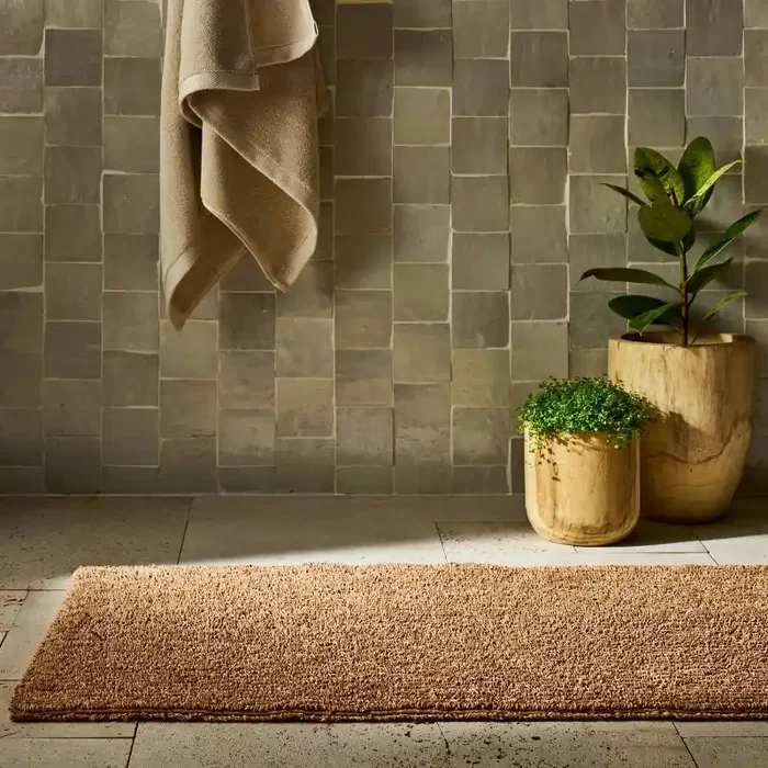 24″x40″ Organic Melange Reversible Bath Rug Warm Brown – Casaluna™