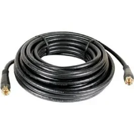 25-Ft. Black RG6 Coaxial Cable With “F” Connectors