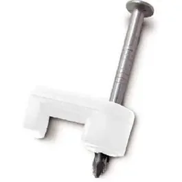 25-Pk. , 3/16-In. White Low-Volt Staples