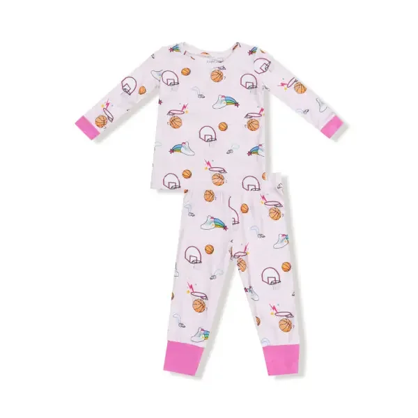 2PC LOUNGEWEAR SET BASKETBALL PINK
