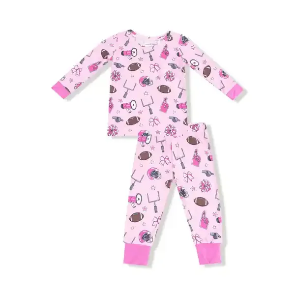 2PC LOUNGEWEAR SET GAME DAY PINK