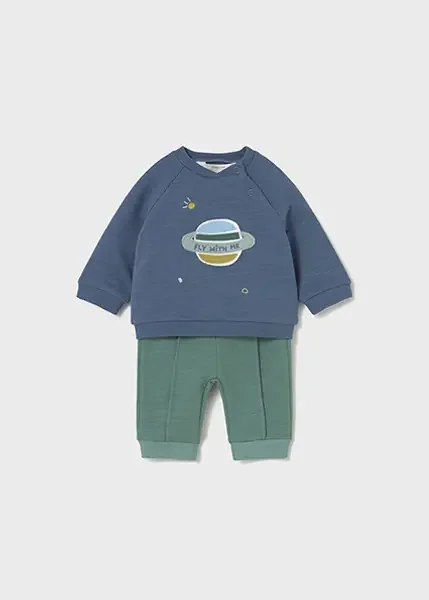 2PC SET BLUE PLANET GREEN PANTS