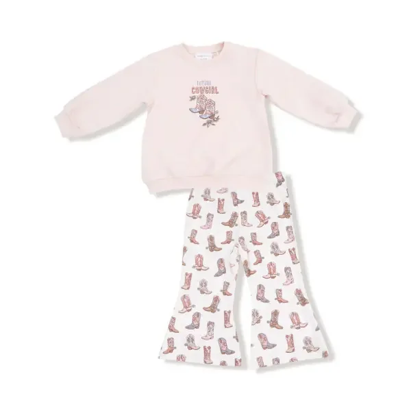 2PC SWEATSHIRT & BELL FUTURE COWGIRL
