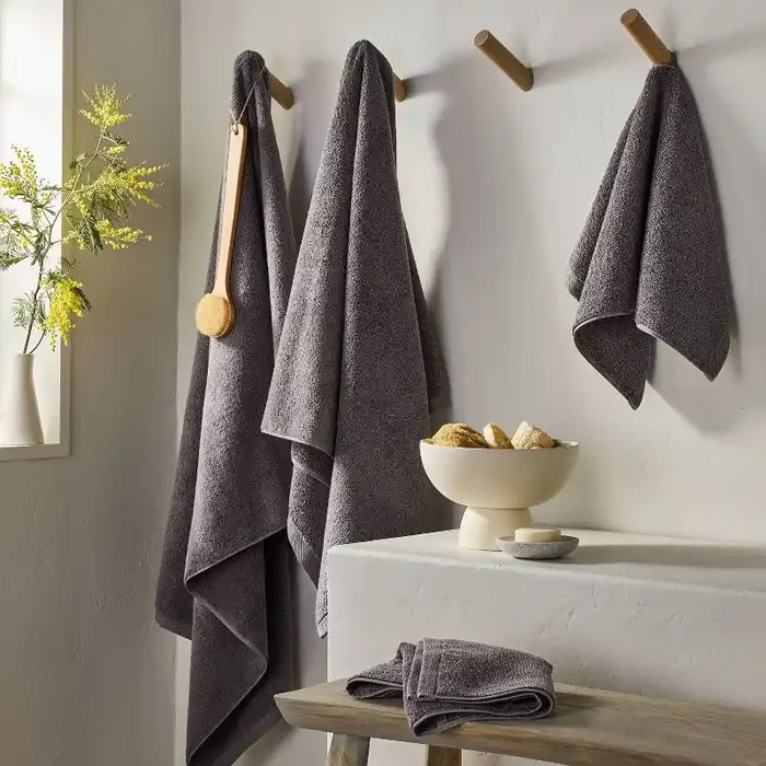 2pk Organic Hand Towel Dark Gray – Casaluna™