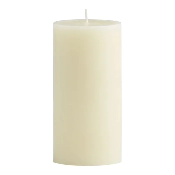 3×6 Ivory Unscented Pillar Candle