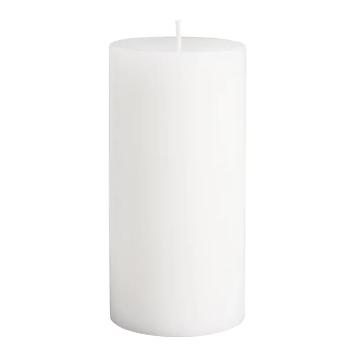 3×6 White Unscented Pillar Candle