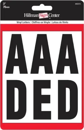 3 BLACK/WHITE LE TTERS KIT