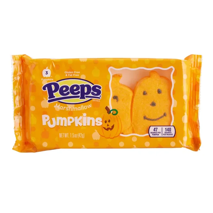 3 Pack Peeps Marshmallow Pumpkins Set Of 4