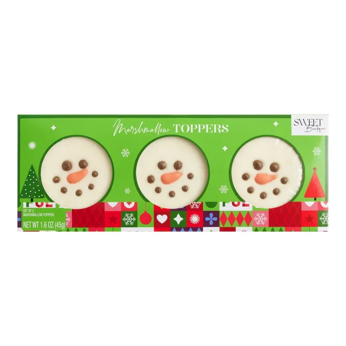 3 Pack Snowman Marshmallow Cocoa Toppers Set Of 2