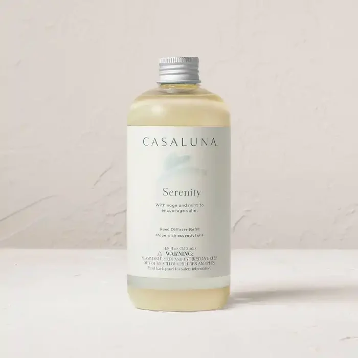 350ml Serenity Reed Diffuser Refills – Casaluna™ Essential Oils, Spa Ambiance, Sage & Mint Aroma