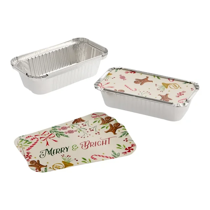 4 Pack All The Trimmings Bake Away Loaf Pans and Lids Set of 2