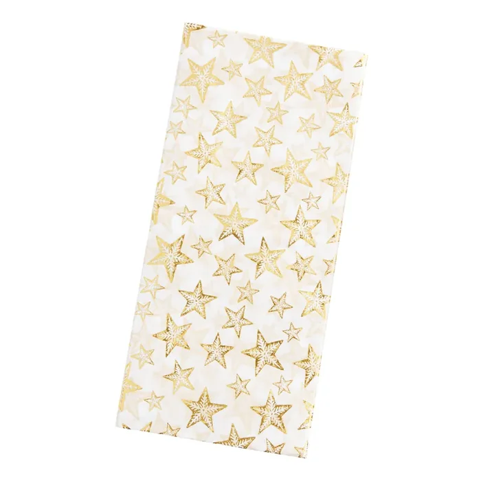 4 Pack Ivory And Gold Star Tissue Paper Set Of 2