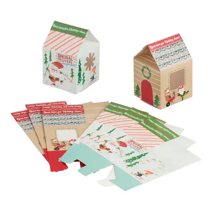 4 Pack Santa and Gnome Treat Cartons Set of 2