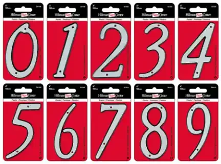 4 REFLECTIVE PLASTC NUMBER 8