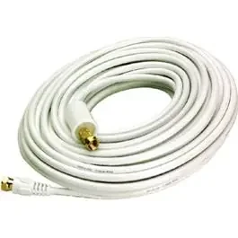 50-Ft. White RG6 Coaxial Cable With “F” Connectors