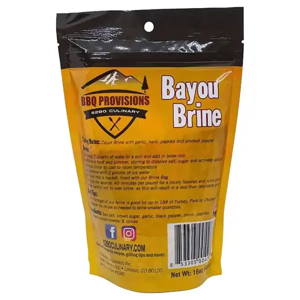 5280 CULINARY BBQ PROVISIONS BAYOU BRINE MIX 16 OZ