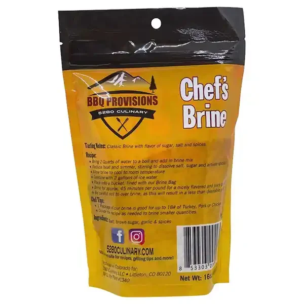 5280 CULINARY BBQ PROVISIONS CHEFS BRINE BRINE MIX 16 OZ