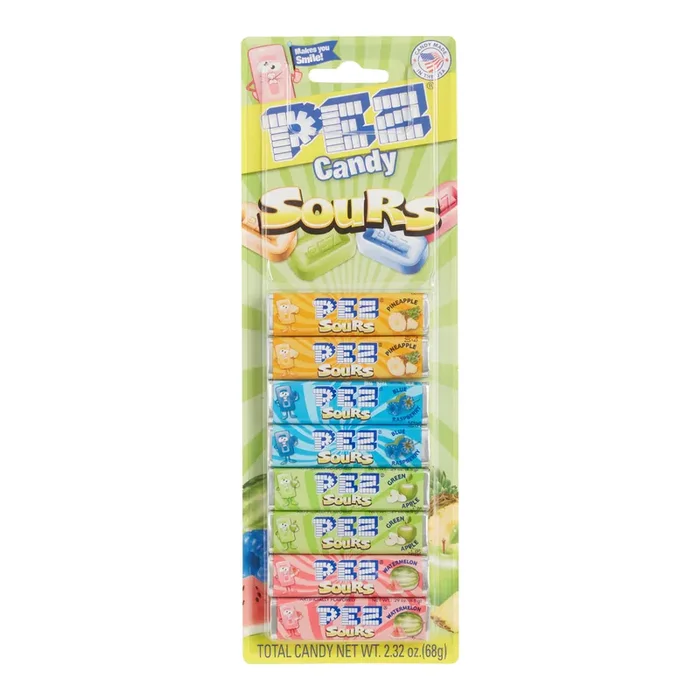 8 Pack Pez Sours Candy Refill Set of 3