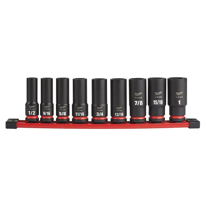 9PC SHOCKWAVE™ Impact Duty™ 1/2″ Drive SAE Deep 6 Point Socket Set
