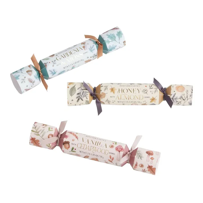 A&G Fall Woodland Cracker Bath Fizzer Set of 3