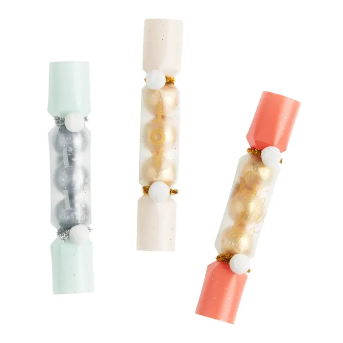 A&G Holiday Sparkle Bath Fizzer Christmas Cracker Set of 3