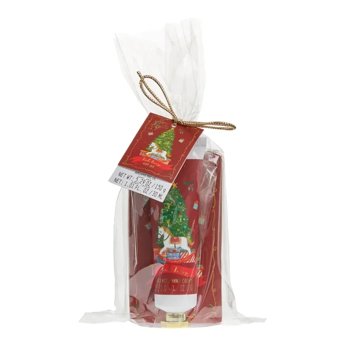 A&G Nutcracker Tree Cranberry Hand Care Gift Set 2 Piece