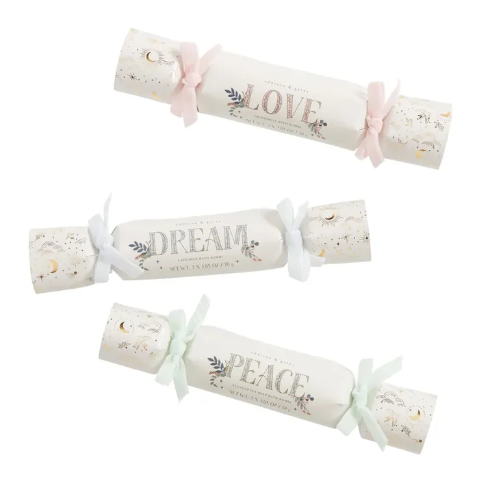 A&G Peace Love Dream Cracker Bath Fizzers Set of 3