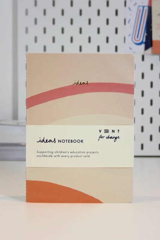 A5 Ideas Lined Notebook Soft Cover Cream