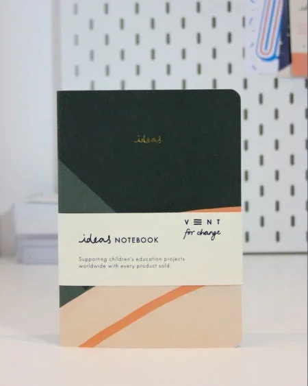 A5 Ideas Lined Notebook Soft Cover Green