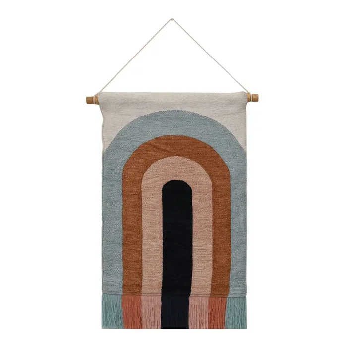 Abstract Rainbow Woven Wall Hanging