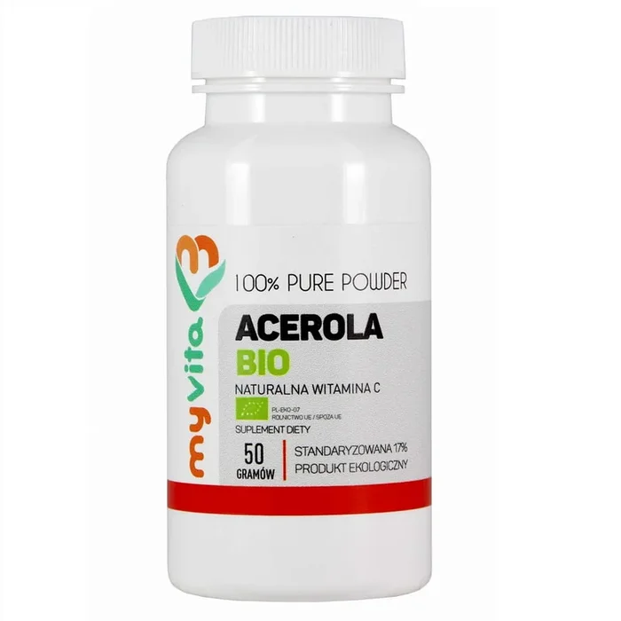 Acerola BIO natürliches Vitamin C Pulver 50g MYVITA