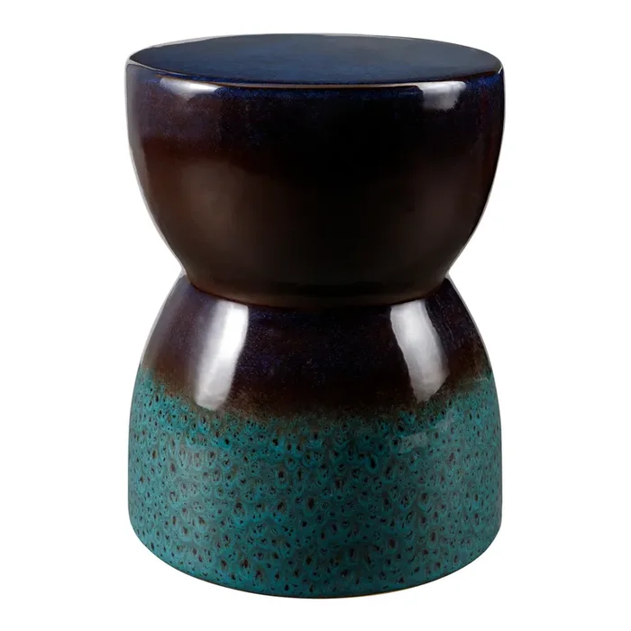 Addle Tonal Ceramic Hourglass Side Table
