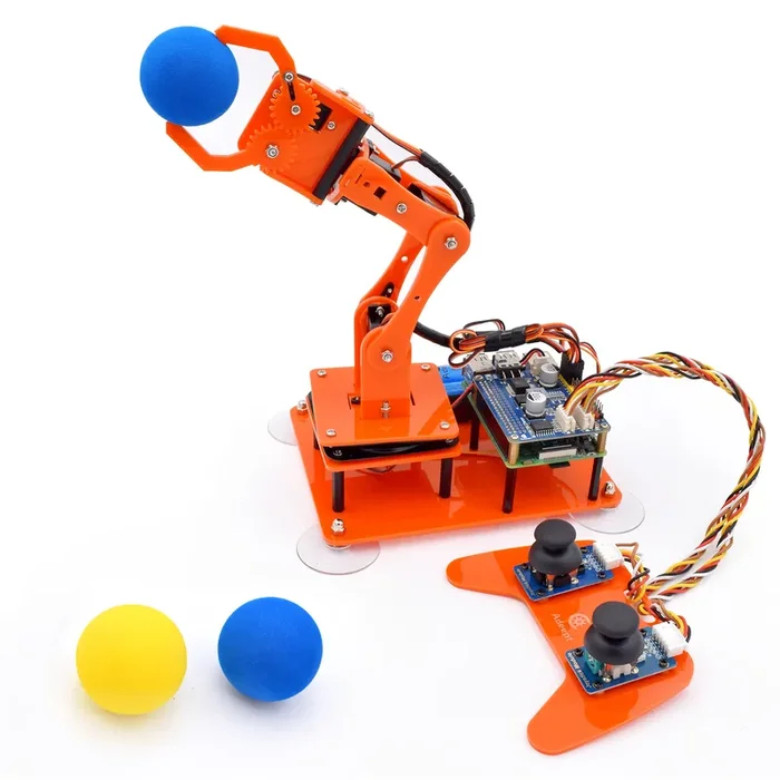 Adeept 5DOF Orange Robotic Arm Kit for Raspberry Pi 4 with Python Code and Tutorial