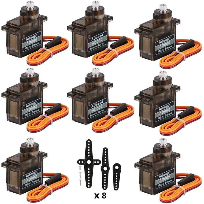 Adeept 8PCS AD002 MG90S Micro Servo 9G Servo Motor