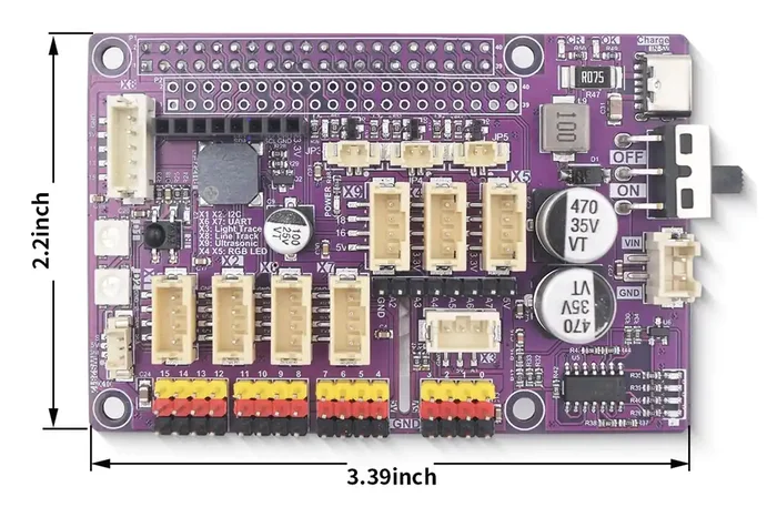 Adeept Robot HAT for Raspberry Pi, Expansion Board for Raspberry Pi 5/4B/3B/3B+
