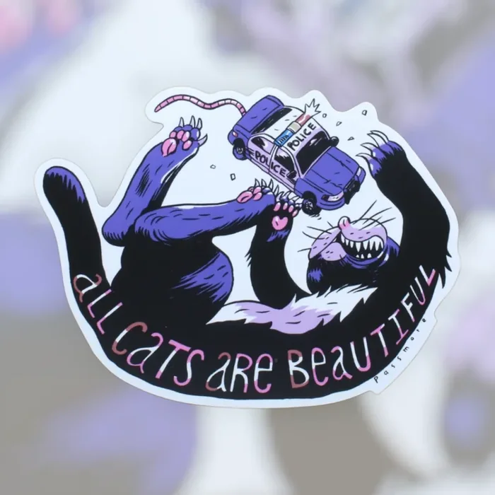 All Cats Are Beautiful Color Sticker