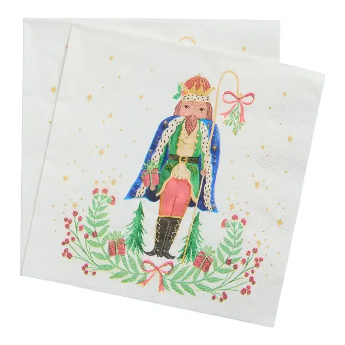 All the Trimmings Nutcracker Beverage Napkins 20 Count