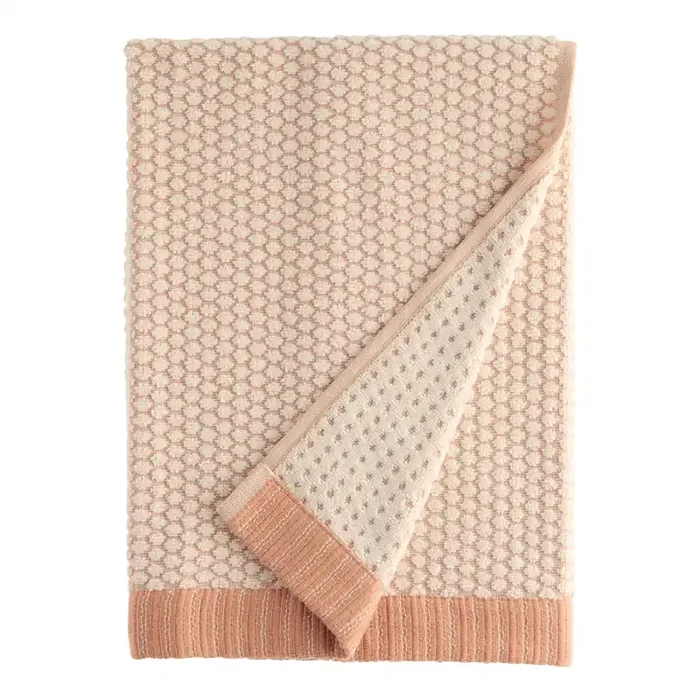 Allegra Ivory Sculpted Dot Bath Towel
