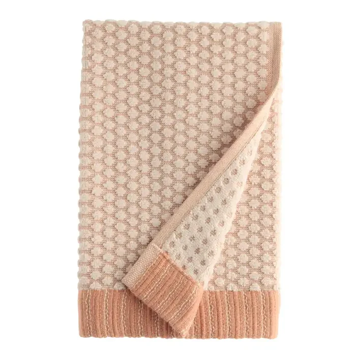 Allegra Ivory Sculpted Dot Hand Towel