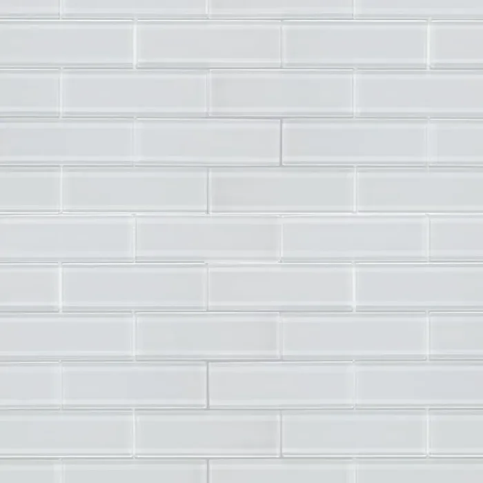 allen + roth White 12-in x 12-in Glossy Glass Subway Mosaic Wall Tile ( 0.95-sq ft Piece )
