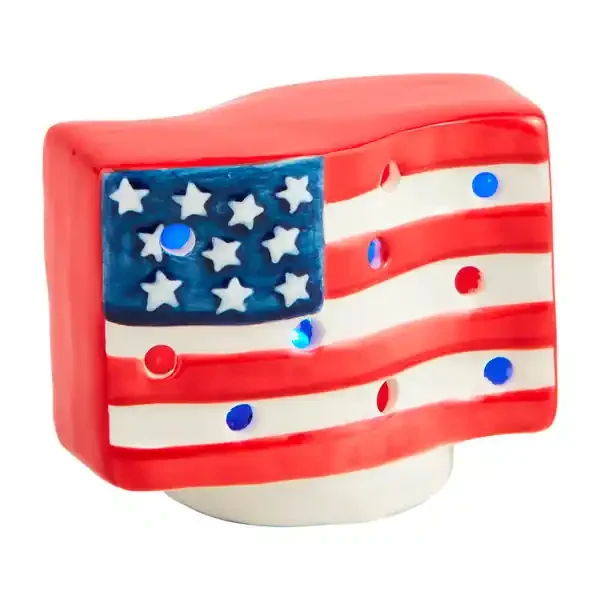 AMERICAN FLAG LIGHT-UP SITTER