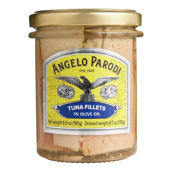 Angelo Parodi Yellowfin Tuna Fillets in Olive Oil Jar