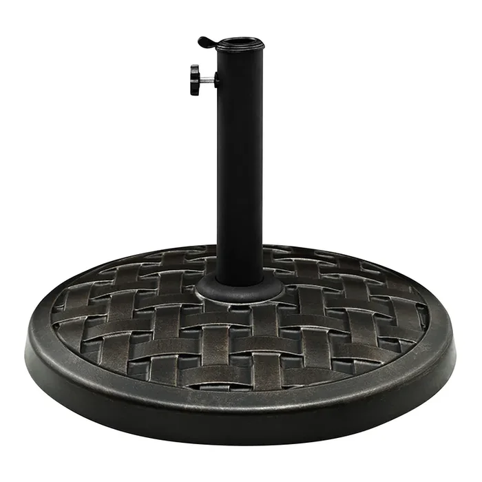 Antique Bronze Basket Weave Patio Umbrella Stand
