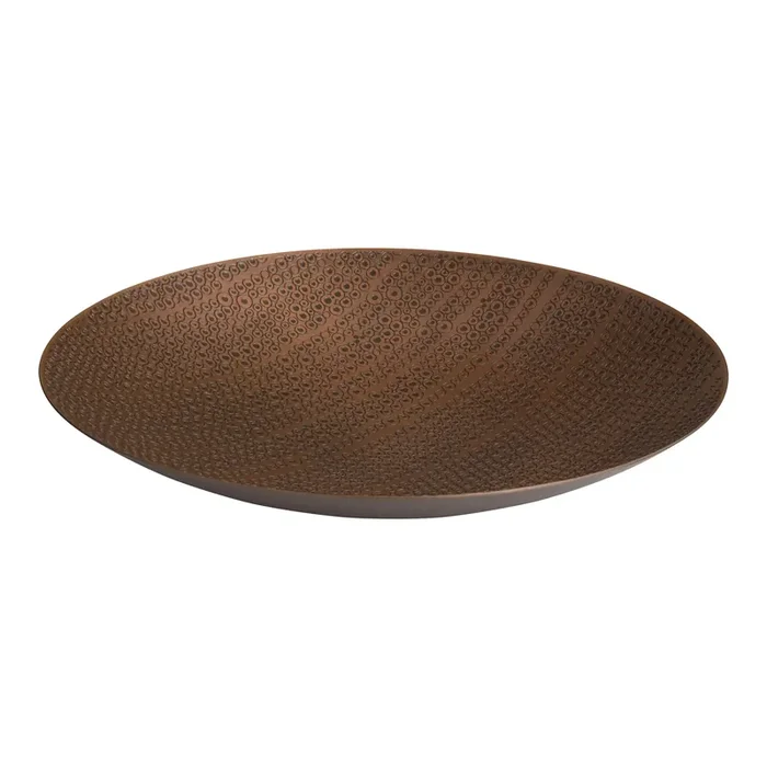 Antique Copper Etched Metal Bowl Decor