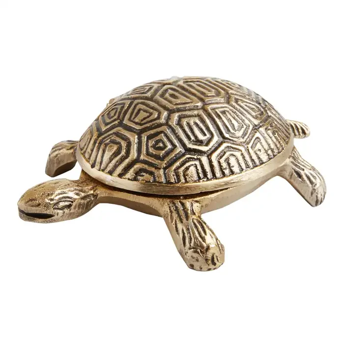 Antique Gold Turtle Trinket Box